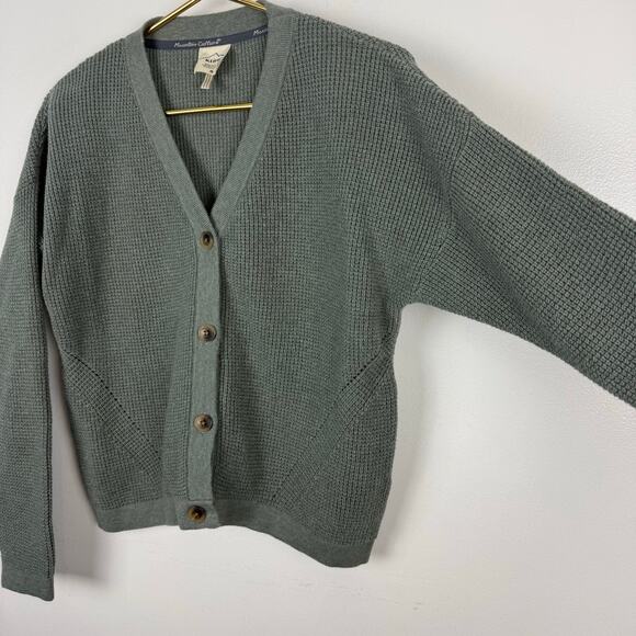 Kuhl Brynn Cardigan Sweater Soft Pine Green Meriono Wool Organic Cotton Sz S - Picture 4 of 6